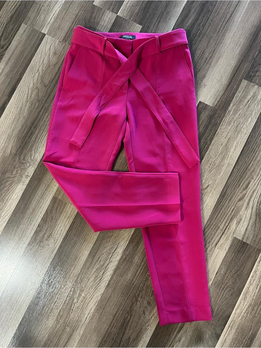 Ann Taylor Bright Fuchsia Trousers with Self-Tie